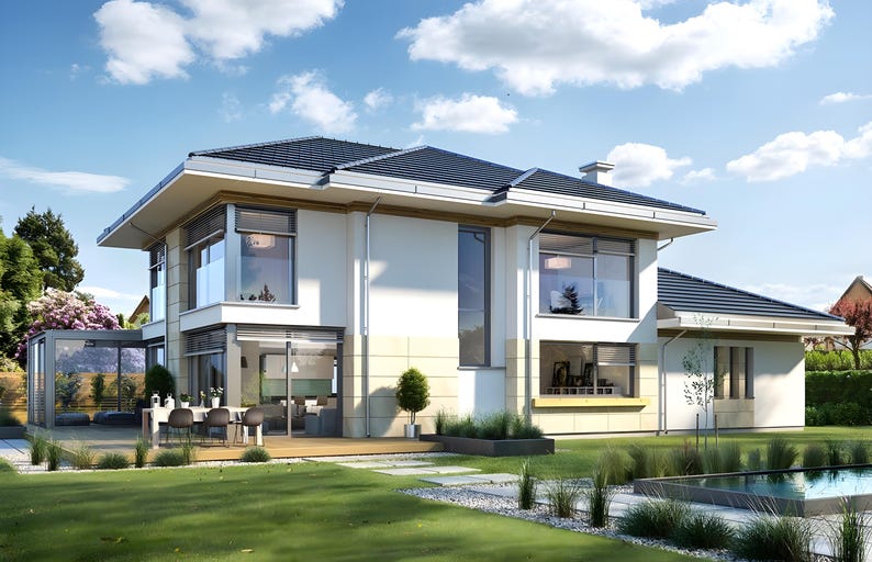 4 Bedroom Modern House Plan 3143 sq ft | Spacious Family Home 292 m2 | PDF & CAD DWG Blueprints image 11
