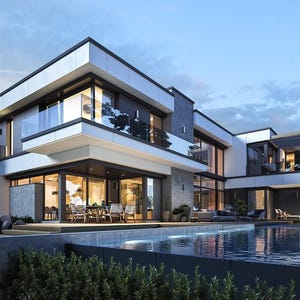 5 Bedroom 631 m2 Detailed Modern House Architectural Floor Plans 26m x 26m image 4