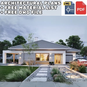3 Bedroom 210 m2 Modern House Architectural Floor Plans 15m x 13m - 010