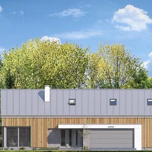 Modern startershuisontwerp, 3 slaapkamers, 160 m2 | Compact huisontwerp | CAD DWG + PDF plattegronden afbeelding 11