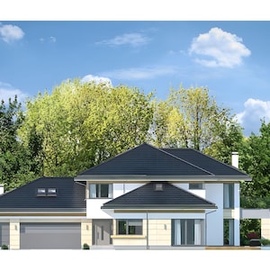 Hausplan mit 6 Schlafzimmern, Pool und Sauna | Moderner Luxusvillen-Entwurf | Grundrisse im PDF-Format Bild 15