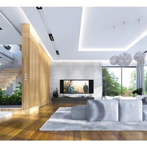 Hausplan mit 6 Schlafzimmern, Pool und Sauna | Moderner Luxusvillen-Entwurf | Grundrisse im PDF-Format Bild 13
