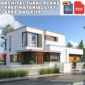 4 Bedroom 213 m2 Modern House Architectural Floor Plans 12m x 16m - 015