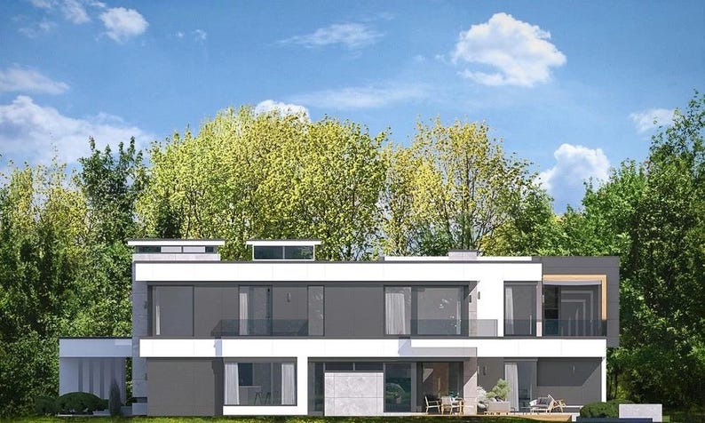 Groot familiehuis | Moderne woning met 5 slaapkamers, 6792 vierkante voet (ca. 630 m²) | CAD-DWG + PDF-bouwtekeningen afbeelding 18