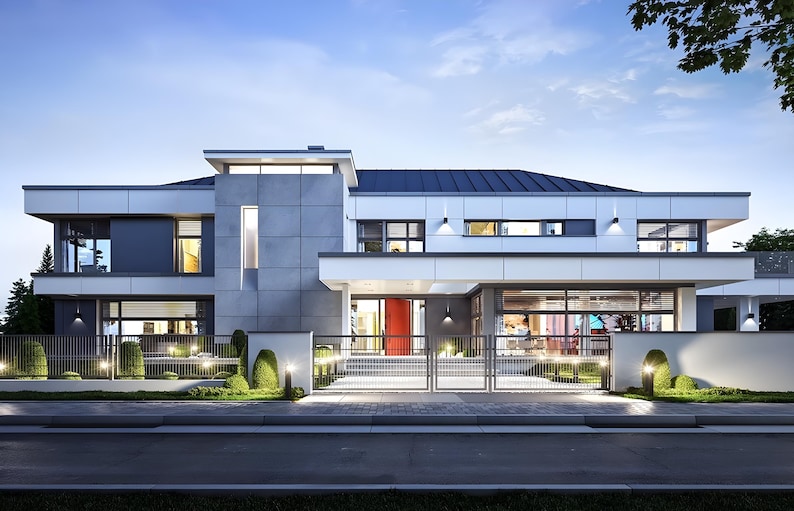 Modern 6 Bedroom House Architectural Plans (PDF) image 14