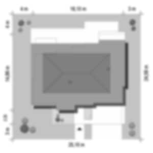 Roof layout with precise dimensions and structure details. Great for architectural blueprints, modern house plans, and construction layouts.
