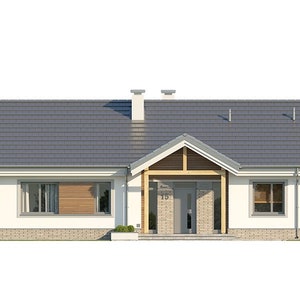 Side Elevation:
;Side elevation of the house, featuring clean Scandinavian lines and a well-proportioned design for a modern and timeless aesthetic.