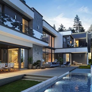 5 Bedroom 631 m2 Detailed Modern House Architectural Floor Plans 26m x 26m image 5