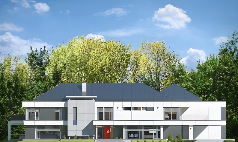 6 Bedroom 968 m2 Modern House Architectural Floor Plans 35m x 36m image 17