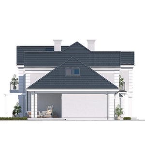 Moderne woning met 5 slaapkamers, 346 m2, architectonische plattegronden, 24 m x 14 m afbeelding 12