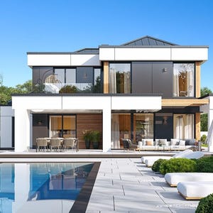 Mid Size Modern House Plan, 3 Bed 2486 sq ft | Contractor Friendly CAD DWG + PDF Blueprints | Contemporary Home image 12