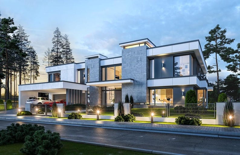 5 Bedroom 631 m2 Detailed Modern House Architectural Floor Plans 26m x 26m image 6