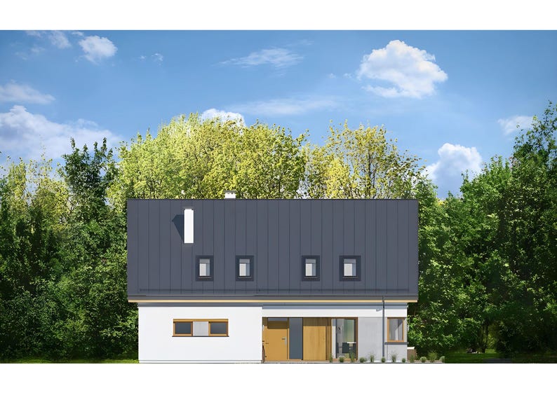 Planos arquitectónicos de una casa moderna de 4 dormitorios (descarga en PDF) imagen 14