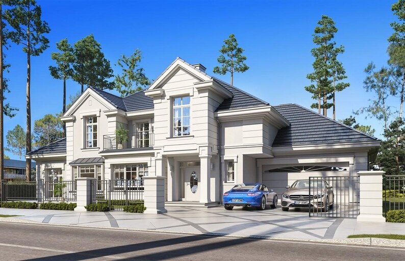 5 Bedroom House Plan with Pool, Loft & Garage | Modern Luxury Home Blueprint | PDF + CAD DWG image 14