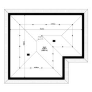 A precise roof plan for a modern home, providing accurate dimensions and a professional layout for seamless construction planning.