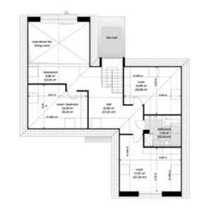 A townhouse plan with a sleek, minimalist exterior featuring large windows and a welcoming modern aesthetic.