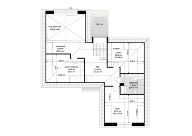 A townhouse plan with a sleek, minimalist exterior featuring large windows and a welcoming modern aesthetic.