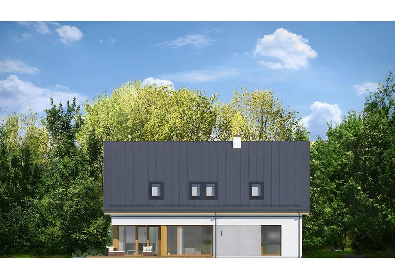 Planos arquitectónicos de una casa moderna de 4 dormitorios (descarga en PDF) imagen 15