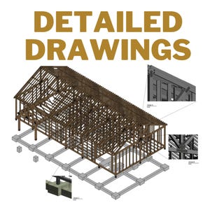 Detailed construction drawings for modern house plans, barndominium plans, and tiny home plans. Includes precise structural layouts, foundation details, and framing designs. Ideal for builders and DIY enthusiasts seeking professional blueprints.