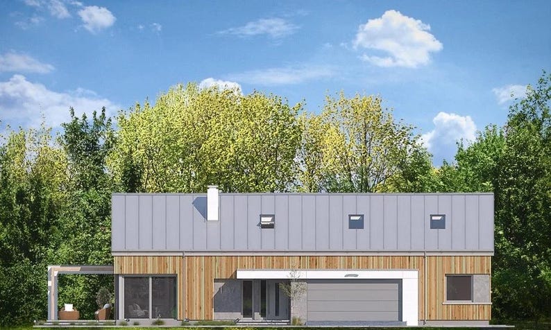 Projekt małego, nowoczesnego domu z 3 sypialniami, powierzchnia 1722 stóp kwadratowych | Dom na wąskiej działce, 13 m x 22 m | Plany pięter w formacie PDF zdjęcie 11