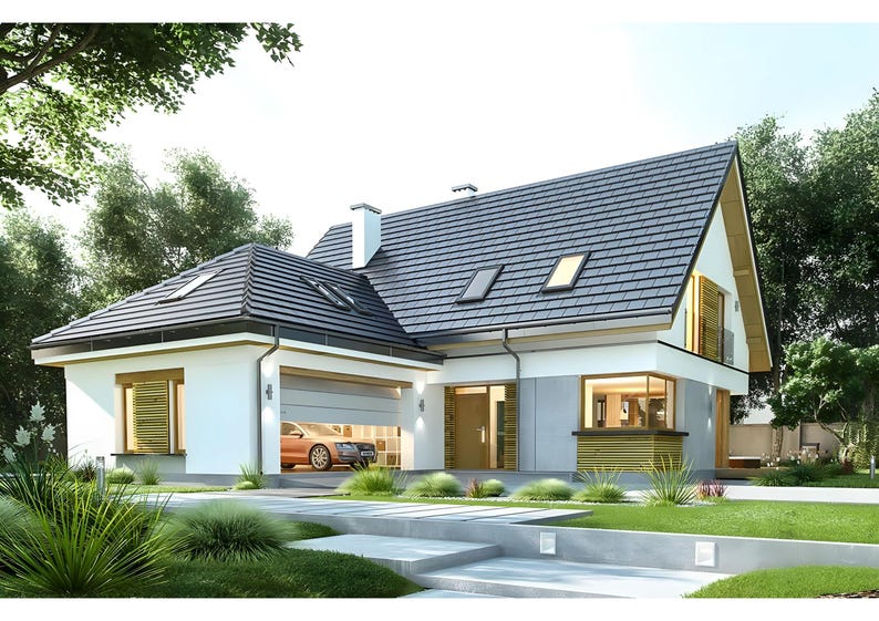 Planos arquitectónicos de una casa moderna de 4 dormitorios (descarga en PDF) imagen 11