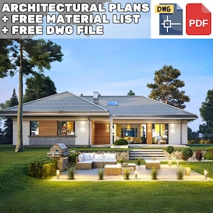 4 Bedroom 173 m2 Modern House Architectural Floor Plans 18m x 17m - 013