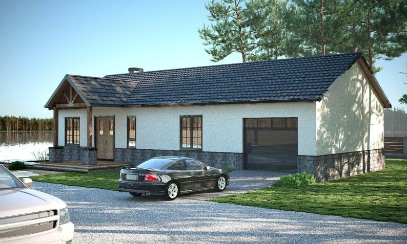 2 Bedroom Barndominium House Plan | Modern Barndo Floor Plans PDF | Small Farmhouse Style Home image 12