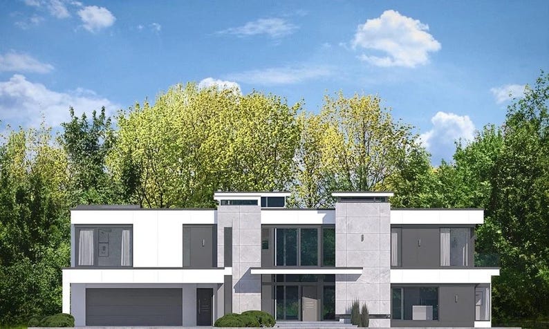 Groot familiehuis | Moderne woning met 5 slaapkamers, 6792 vierkante voet (ca. 630 m²) | CAD-DWG + PDF-bouwtekeningen afbeelding 17