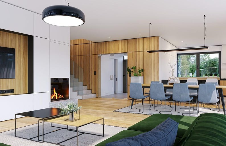 3 Bedroom Modern House Plan | 2486 sq ft Family Home Blueprint | PDF & CAD DWG Floor Plans image 17