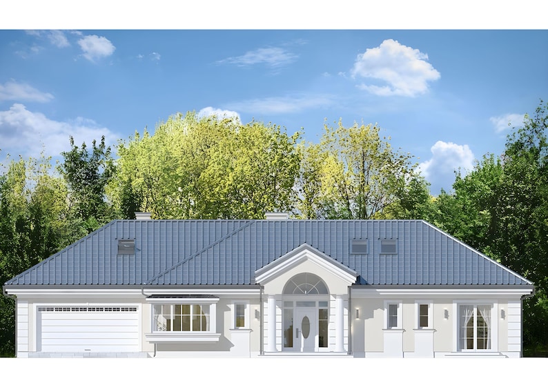 Modern 6 Bedroom House Plans | Large Family Home Blueprint PDF & DWG | Big House Floor Plans image 15