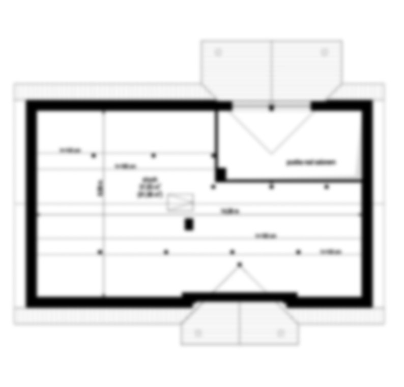 Floor Plan 2:
;Second floor plan showing an attic space, ideal for storage or future expansion, with a functional and space-saving design.