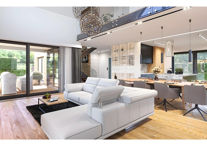 Cottage house plans with detailed floor layouts, elevations, and cross-sections, combining practicality and elegance.