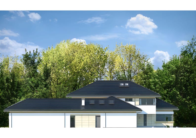 Hausplan mit 6 Schlafzimmern, Pool und Sauna | Moderner Luxusvillen-Entwurf | Grundrisse im PDF-Format Bild 17