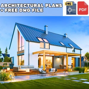 Modern 4 Bedroom House Architectural Floor Plans (PDF Plan)