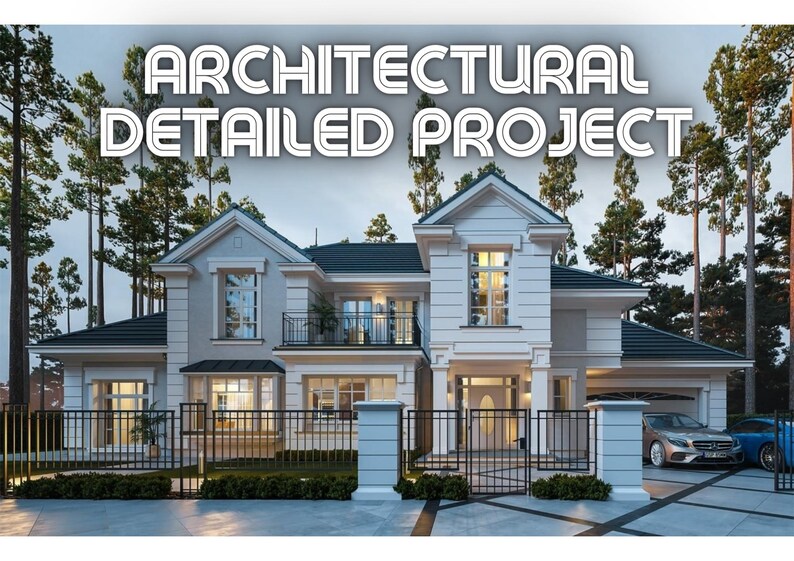 5 Bedroom House Plan with Pool, Loft & Garage | Modern Luxury Home Blueprint | PDF + CAD DWG image 11