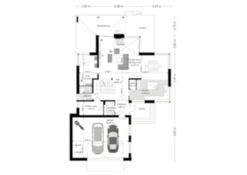 A luxurious barndominium design with ample space for living and storage. Includes detailed architectural plans, material lists, and blueprints.