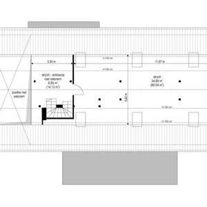 Property layout with outdoor dimensions:
A plot layout displaying the overall property dimensions, including garden space and house footprint. Suitable for presenting a comprehensive plan maison overview.