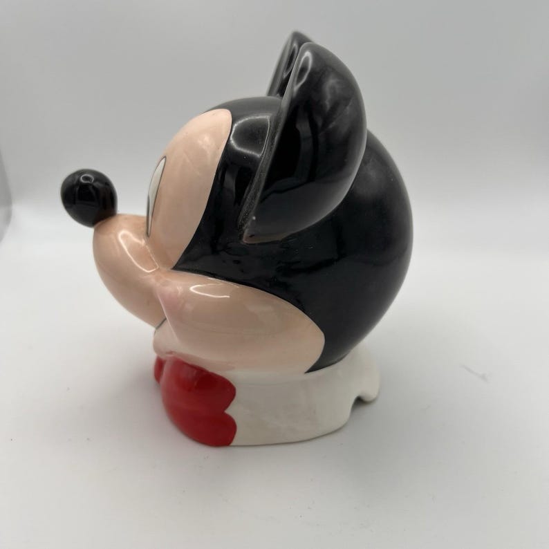 Disney Mickey Mouse Musical Music Box Figurine Enesco Porcelain Vintage Working image 3