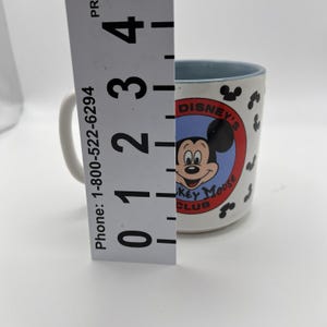 Vintage Disney Mickey Mouse Club Standard 3.5" Collectible Music Notes Mug image 4