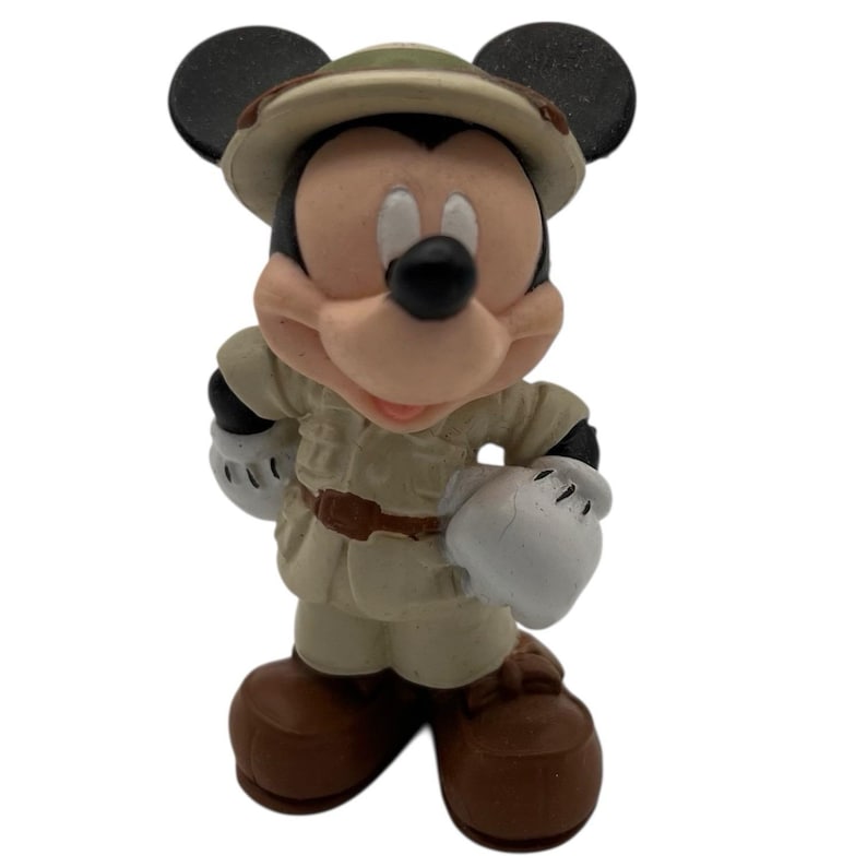 Vintage Disney Mickey Mouse Safari Explorer PVC Figure, 3 1/4" image 1