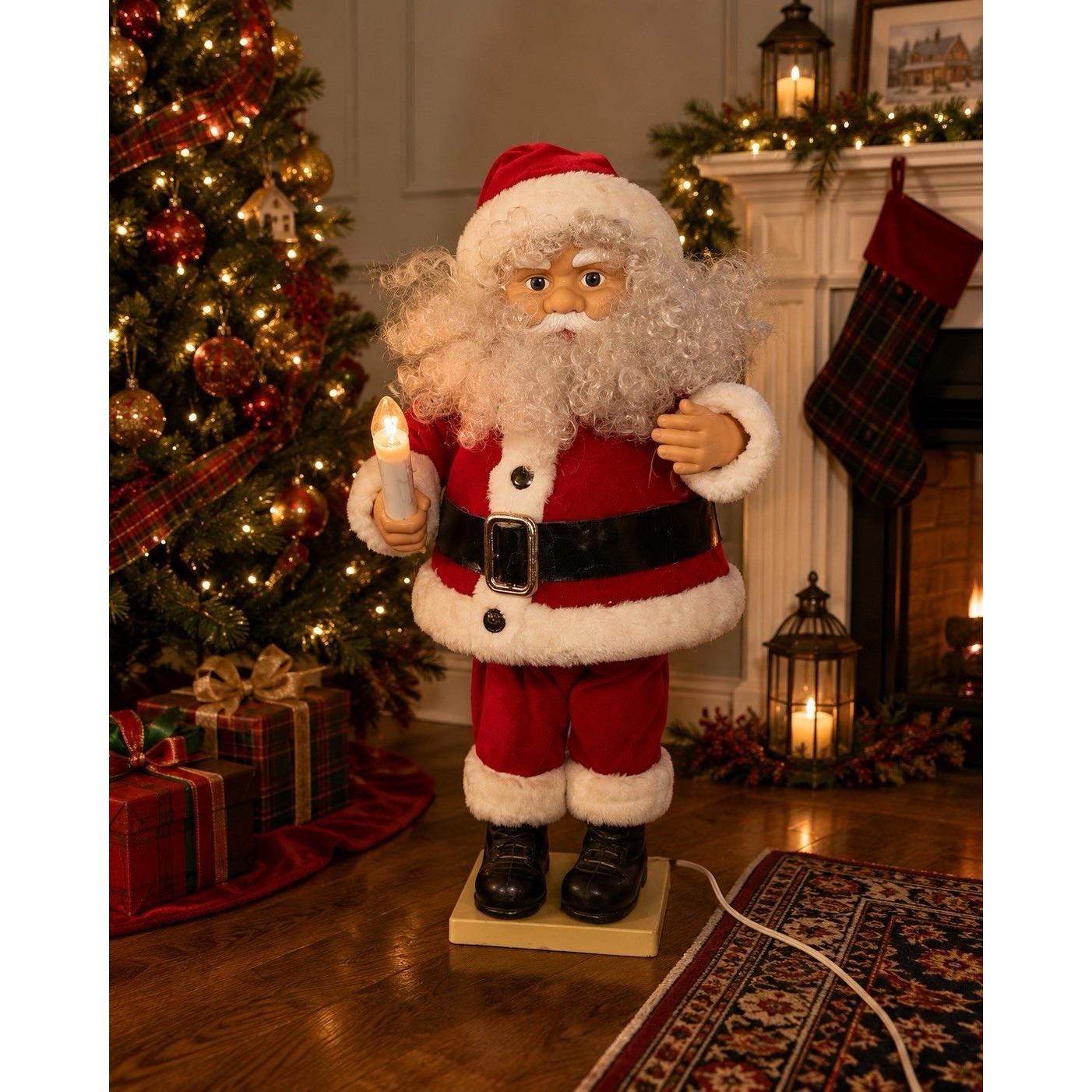 Vintage Santa Light - Etsy