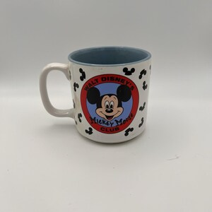 Vintage Disney Mickey Mouse Club Standard 3.5" Collectible Music Notes Mug image 2