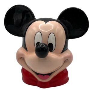 Disney Mickey Mouse Musical Music Box Figurine Enesco Porcelain Vintage Working image 1
