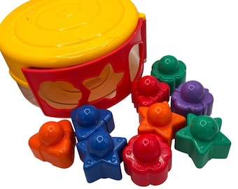 Fisher-Price Vintage Snail Pail Shape-sorter and Stacking Toy 2000 Learning
