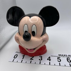Disney Mickey Mouse Musical Music Box Figurine Enesco Porcelain Vintage Working image 5