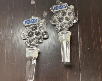 Vintage Set Of 2 Marquis Waterford Crystal Vintage Wine Stoppers Made in Germany
