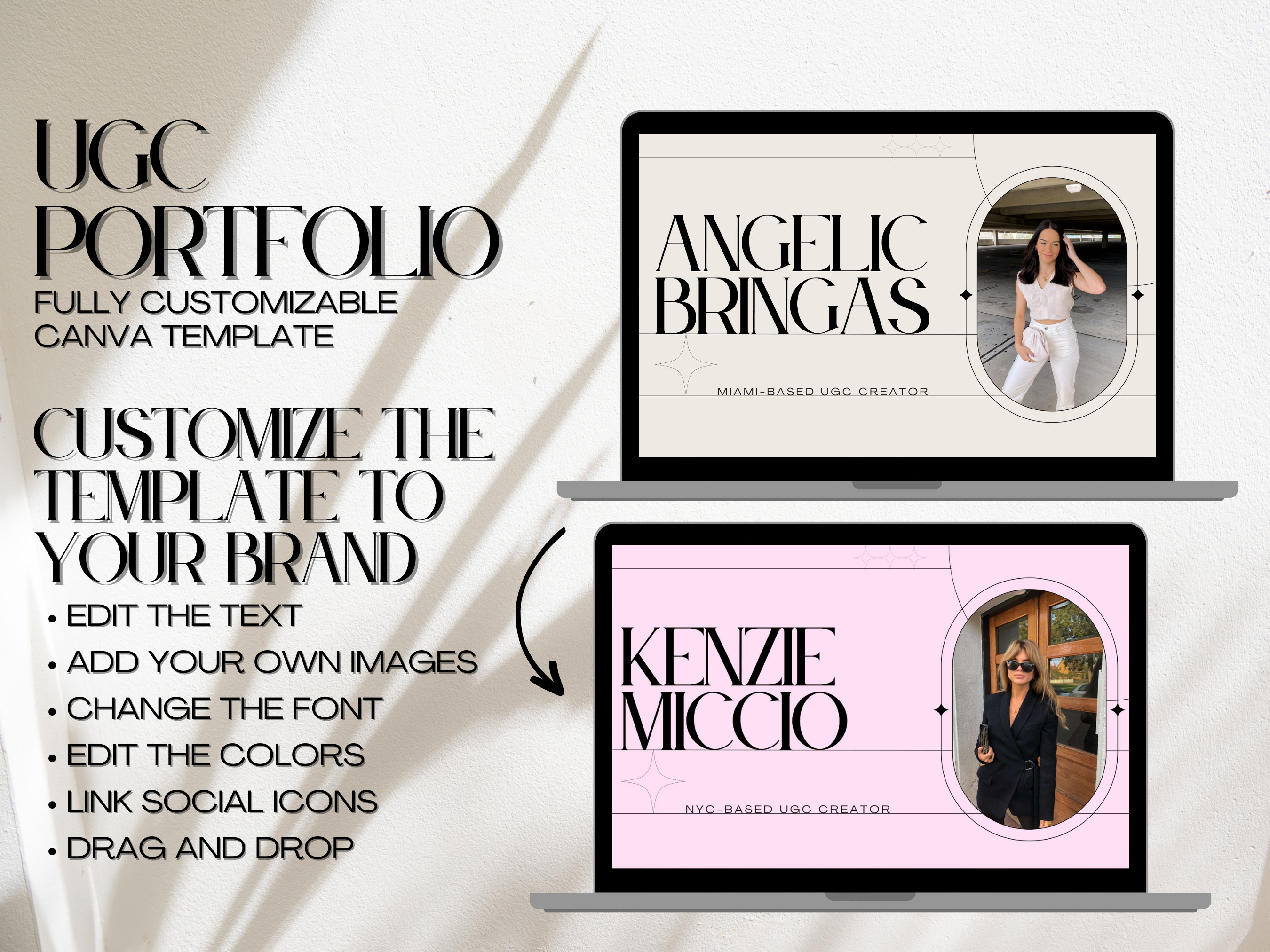 Ugc Example Cv Neutral Minimal UGC Portfolio Template, Customizable Canva Website for ...