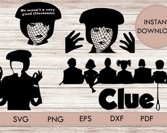 Clue movie svg png clue cricut cut files mrs white