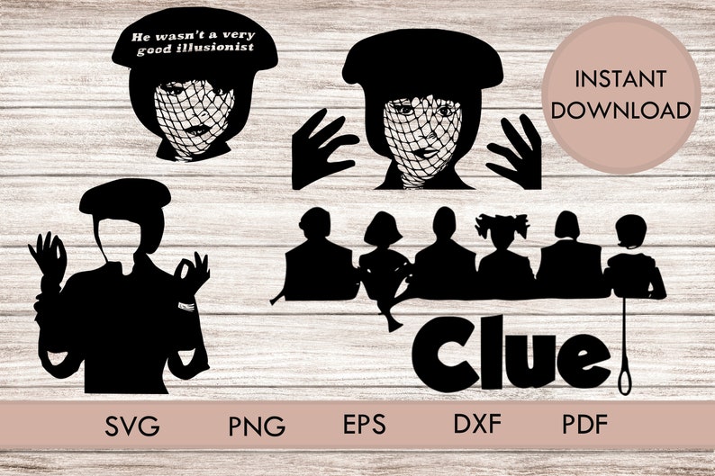 Clue Movie Svg Png Clue Cricut Cut Files Mrs White - Etsy