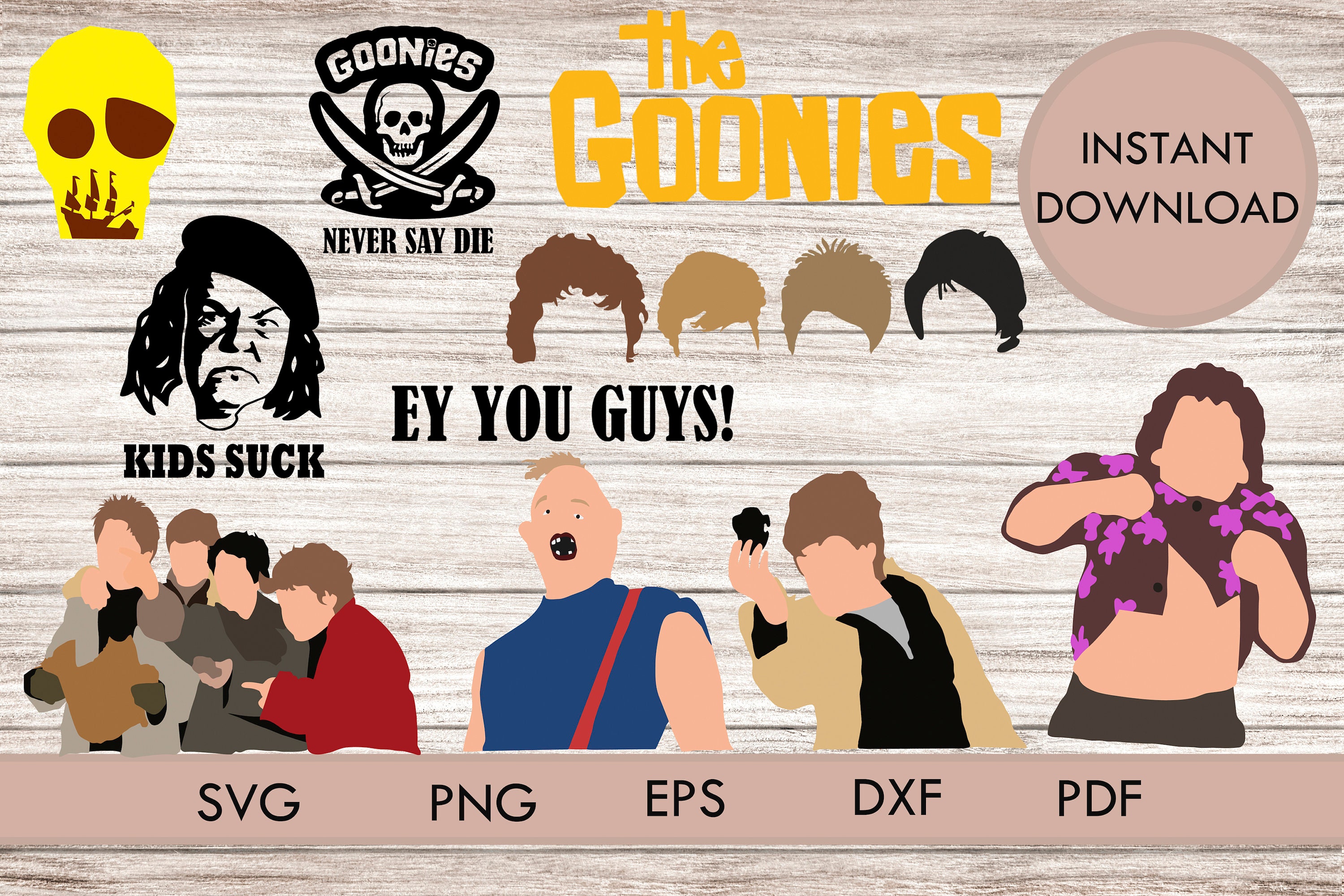 Bundle the Goonies Svg Png Hey Guys Cricut Silhouette Cutting - Etsy
